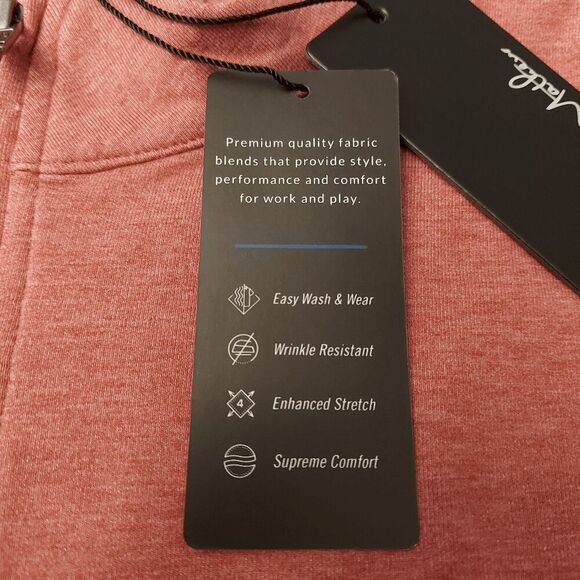 Travis Mathew Sunset Serenade Golf Pullover 1/4 Zip Heather Red Men's Size XL - Picture 5 of 5